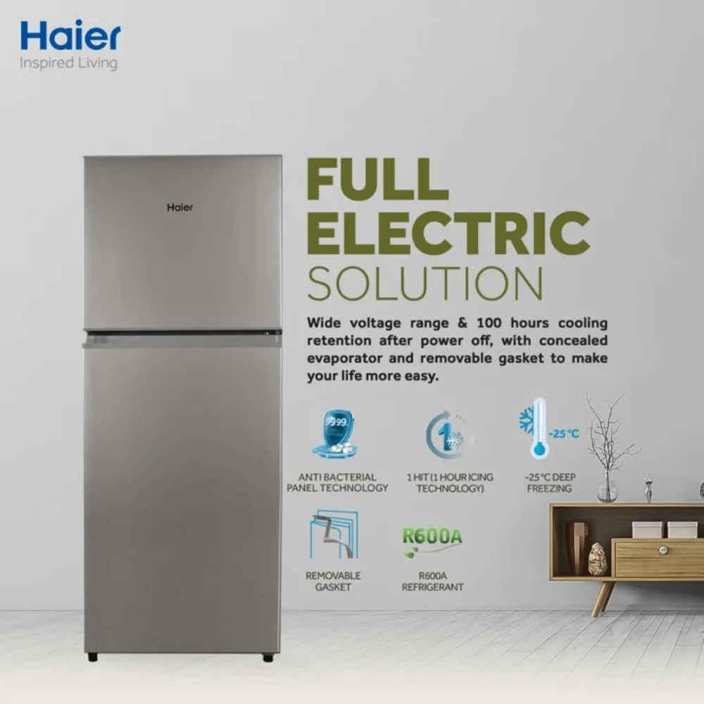 Haier 6.5 Cu Ft/E-Star Series/ HRF-186 EBD(Deepest Freeze +Direct Cool+ 1 Hour Icing Technology + Metal Door) Golden Colour/Refrigerator/ 10 Years Brand Warranty